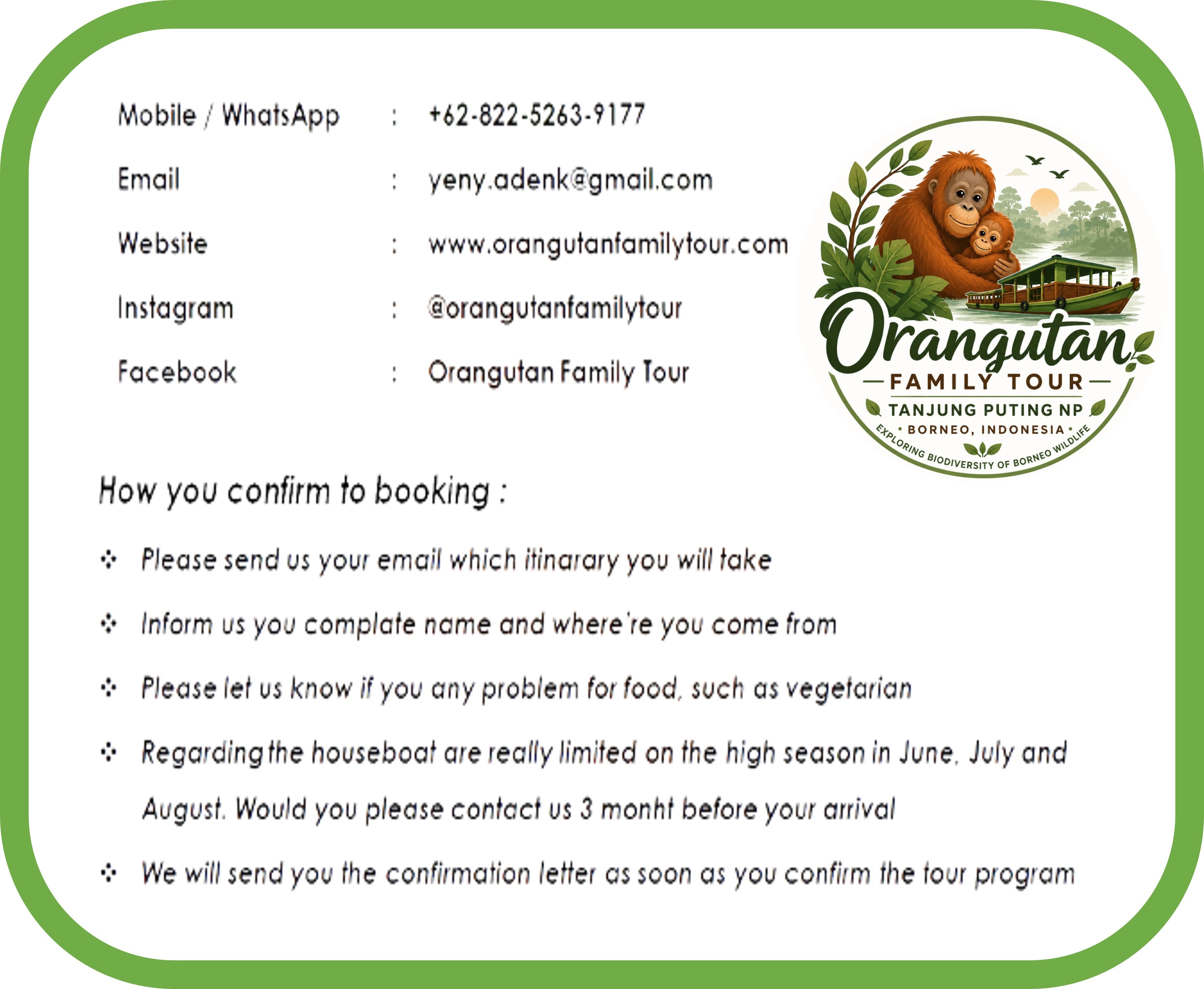 Orangutan Tour